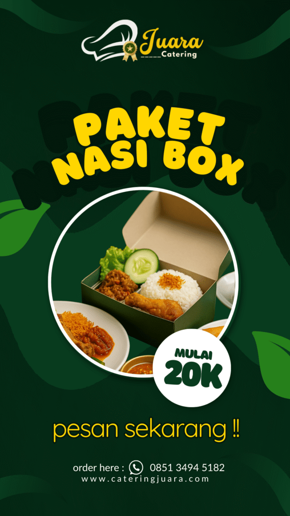 paket nasi box juara catering untuk gathering di puncak dan pancawati
