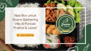 Paket nasi kotak Juara Catering untuk gathering villa di Puncak dan Pancawati