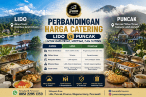 Perbandingan harga catering Lido dan Puncak untuk event gathering perusahaan