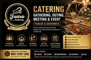 Juara Catering adalah spesialis catering gathering, outing, outbound, meeting untuk area Puncak dan Bogor