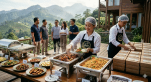 Layanan catering prasmanan untuk outing perusahaan di Cisarua Bogor