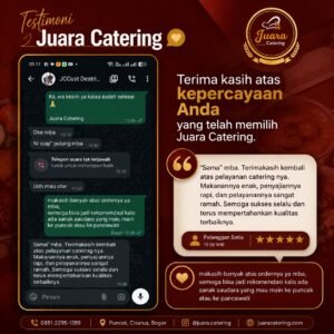 Testimoni catering gathering Juara Catering Puncak