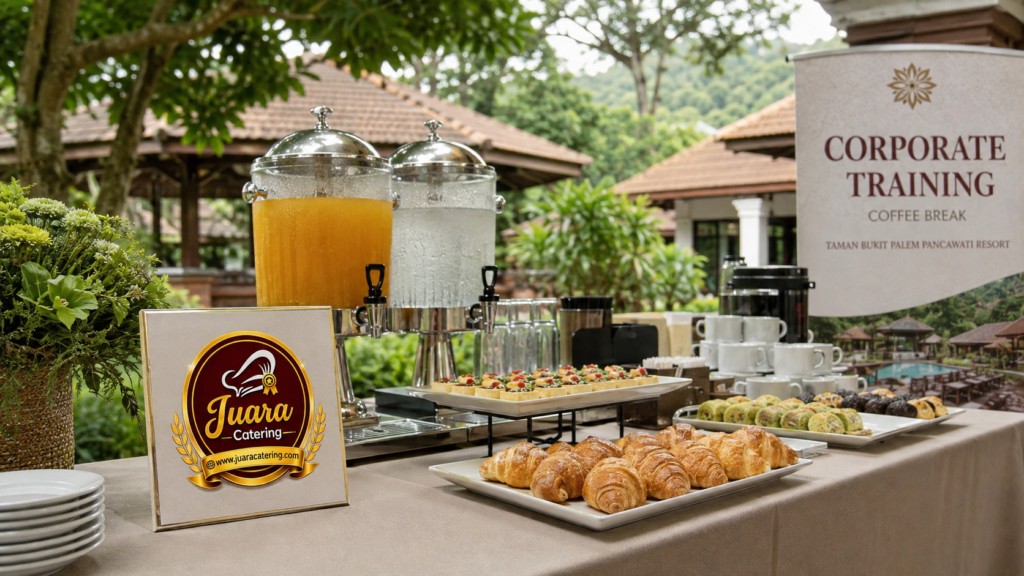 Coffee break Juara Catering untuk acara training meeting dan seminar di Taman Bukit Palem Pancawati