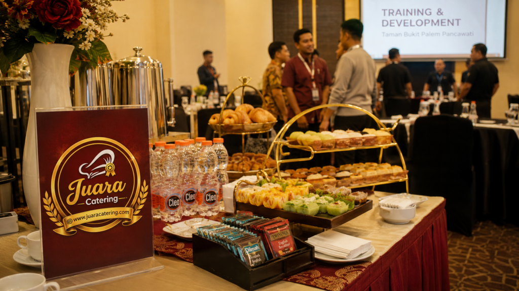 Contoh rundown acara training dengan sesi coffee break di Taman Bukit Palem Pancawati